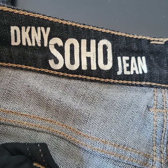 DKNY SOHO Jeans, Women’s 12, Embroidered Pockets and Button Detail, Cotton Jeans - Picture 7 of 14